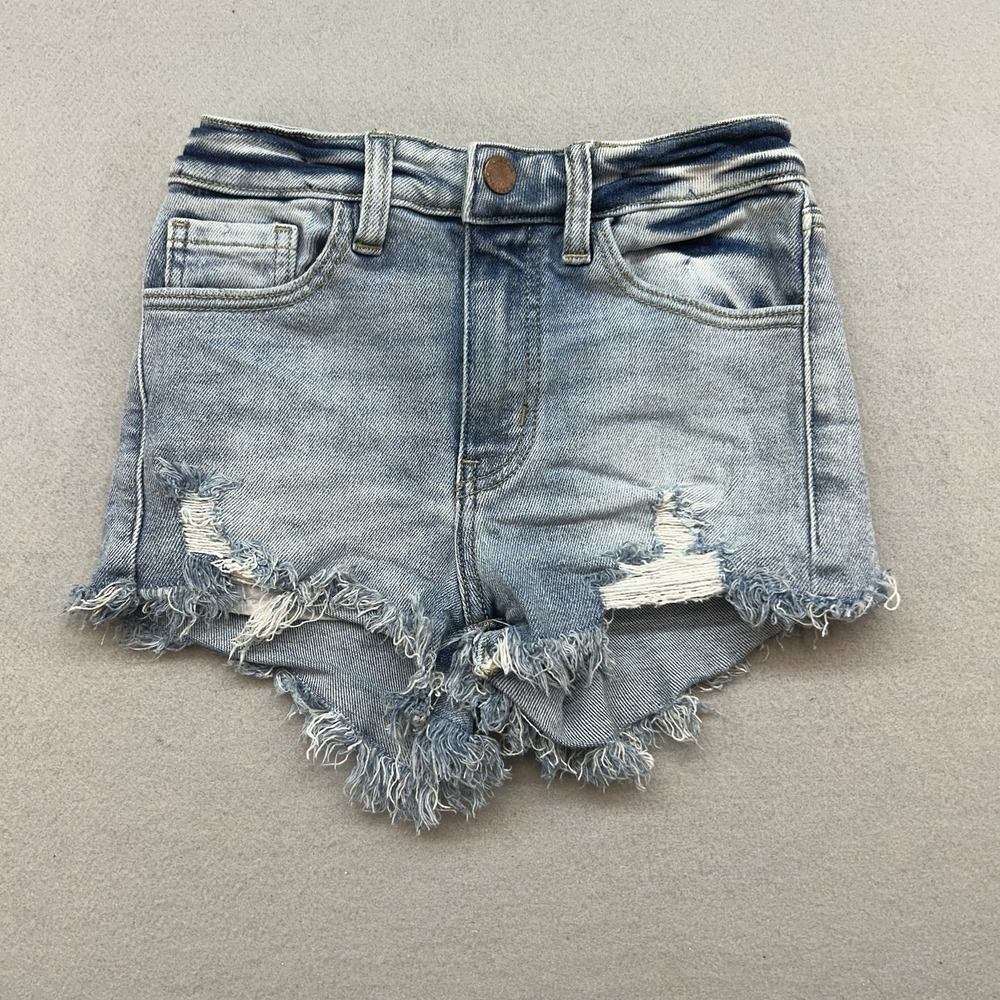 KanCan Girls Jean Shorts Size 14 High Rise Slim Adjustable Distressed